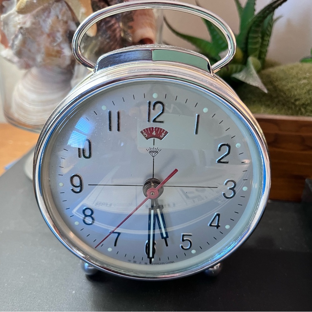 Vintage Shanghai Alarm Clock - Pastel yellow from 1930s Bedside Alarm Clock